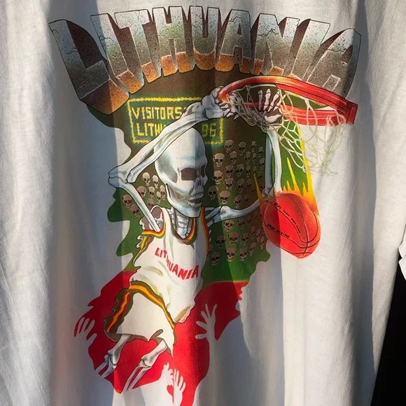 Vintage 1992 Grateful Dead Lithuania Olympic Basketball Tshirt Made In The U.S.A